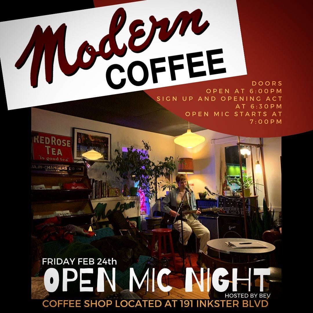 Open Mic Modern Coffee Winnipeg