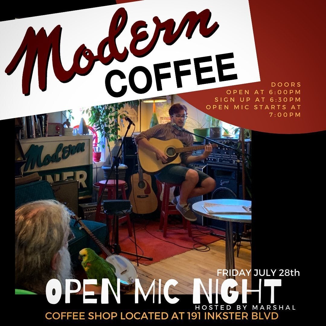 Open Mic Modern Coffee Winnipeg