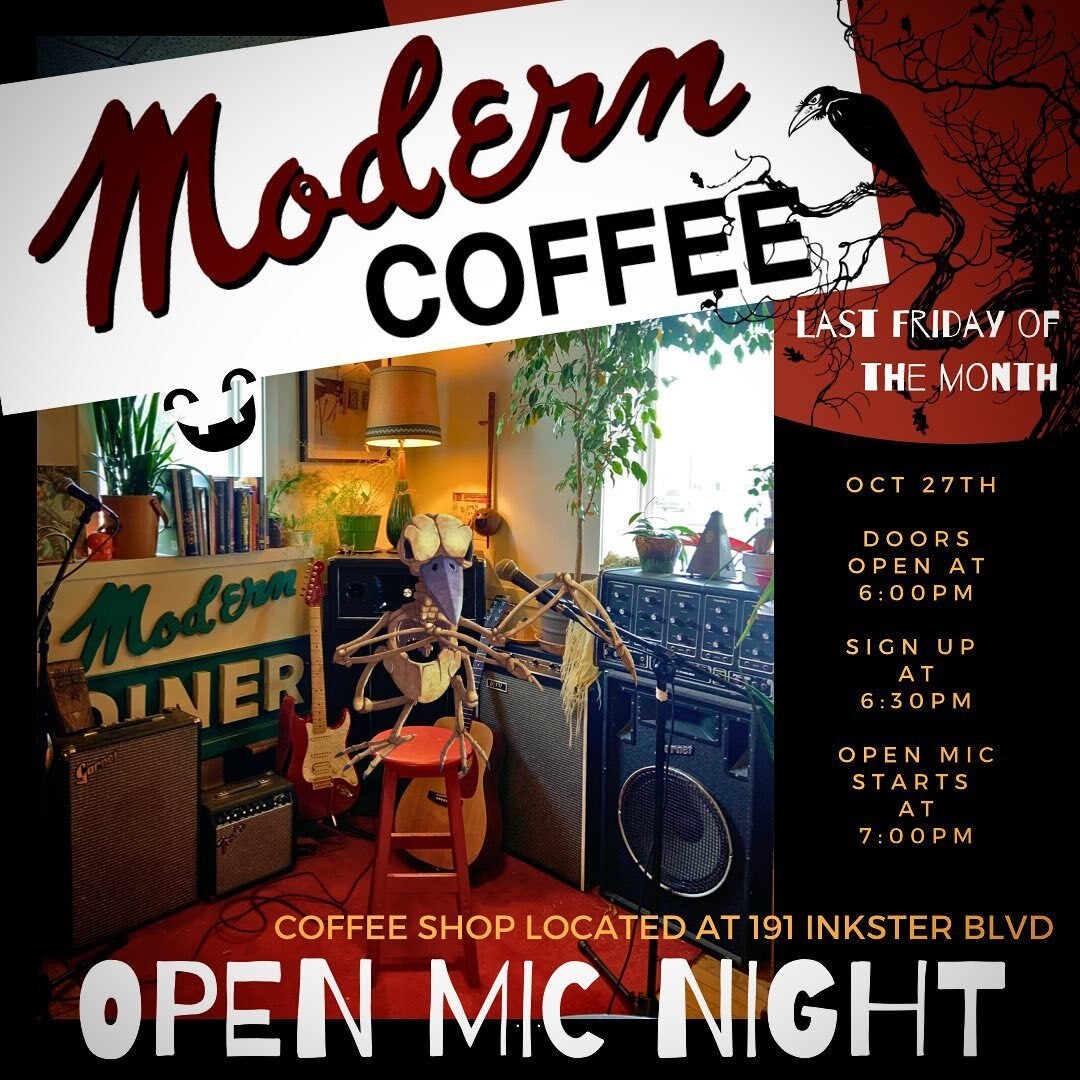 Open Mic Modern Coffee Winnipeg